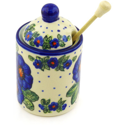 Honey Jar with Dipper in pattern D115