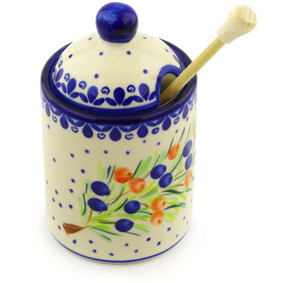 Honey Jar with Dipper in pattern D125