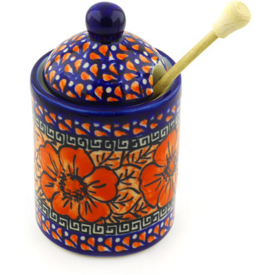 Honey Jar with Dipper in pattern D92