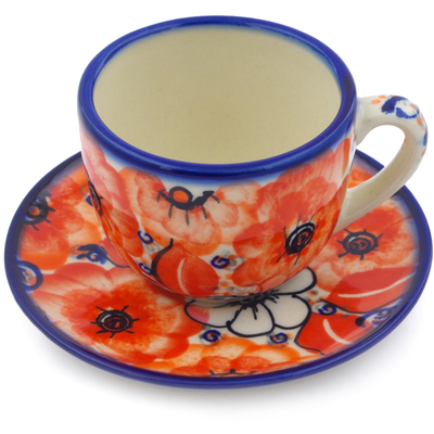 Espresso Cup with Saucer in pattern D201