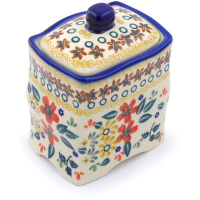 Pattern  in the shape Jar with Lid