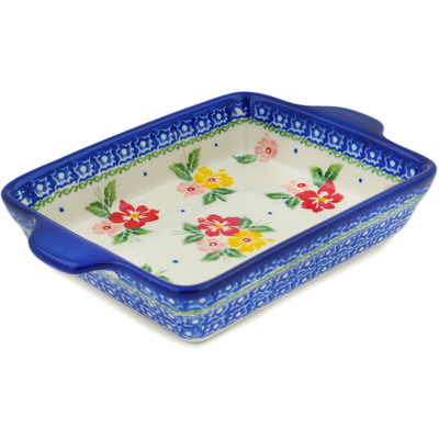 Rectangular Baker with Handles in pattern D359