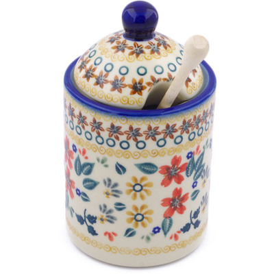 Jar with Lid with Opening in pattern D189