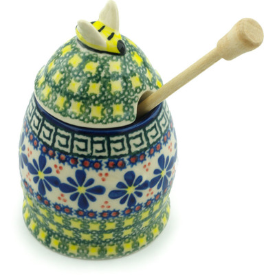 Honey Jar with Dipper in pattern D46