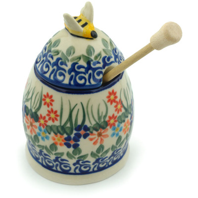 Honey Jar with Dipper in pattern D146