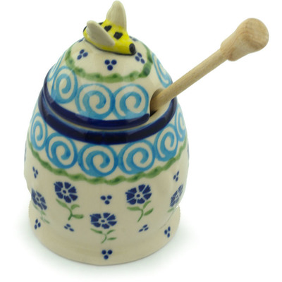 Honey Jar with Dipper in pattern D35