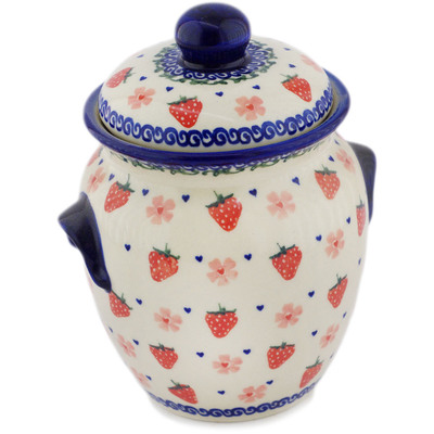 Jar with Lid and Handles in pattern D450