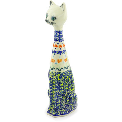 Cat Figurine in pattern D124