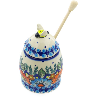 Honey Jar with Dipper in pattern D114