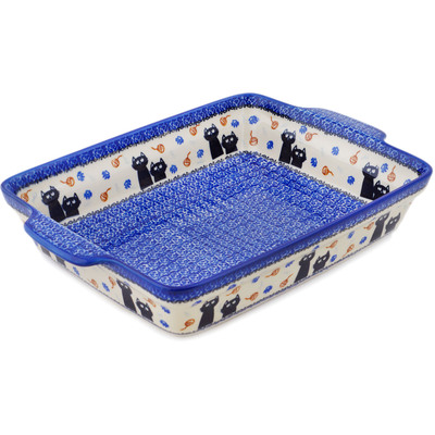 Rectangular Baker with Handles in pattern D389