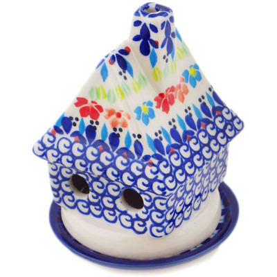 Pattern D123 in the shape House Shaped Candle Holder