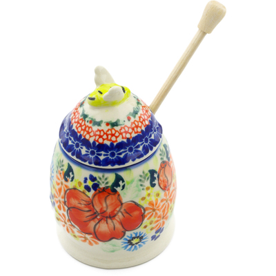 Honey Jar with Dipper in pattern D117