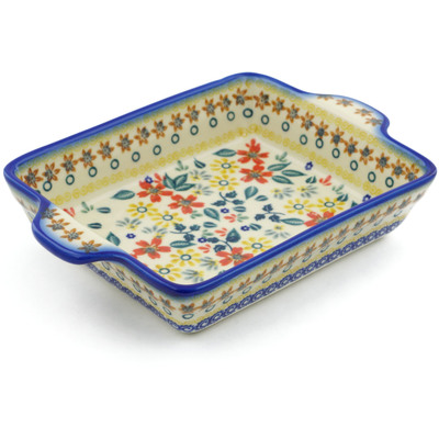 Rectangular Baker with Handles in pattern D189