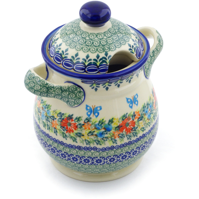 Jar with Lid and Handles in pattern D156