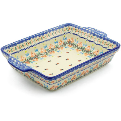 Rectangular Baker with Handles in pattern D119