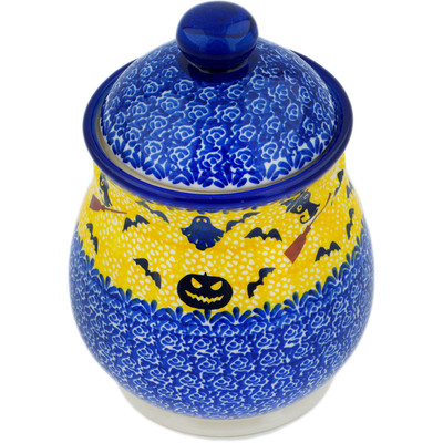 Pattern  in the shape Jar with Lid