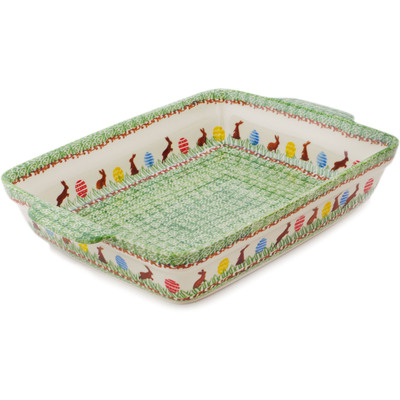 Pattern D401 in the shape Rectangular Baker with Handles
