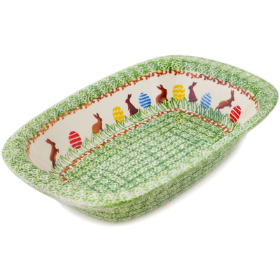 Rectangular Baker with Handles in pattern D401