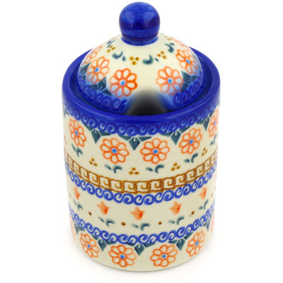 Pattern D2 in the shape Jar with Lid with Opening