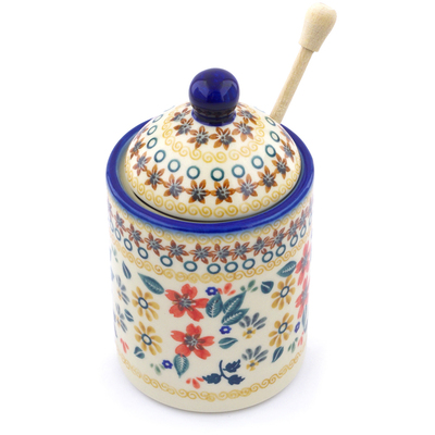 Honey Jar with Dipper in pattern D189