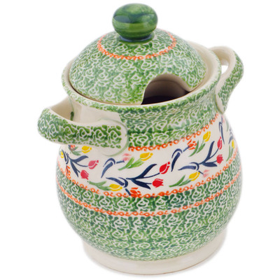 Pattern D403 in the shape Jar with Lid and Handles