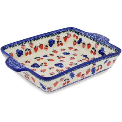 Rectangular Baker with Handles in pattern D465