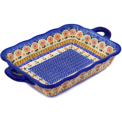 Rectangular Baker with Handles in pattern D2