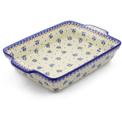 Rectangular Baker with Handles in pattern D33