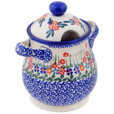 Jar with Lid and Handles in pattern D146