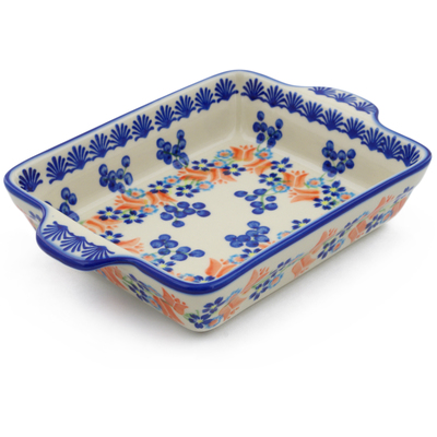 Rectangular Baker with Handles in pattern D41