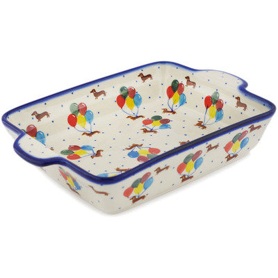 Rectangular Baker with Handles in pattern D507