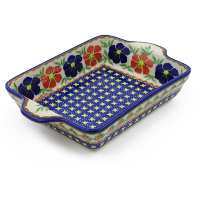 Rectangular Baker with Handles in pattern D27