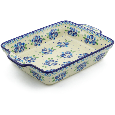 Rectangular Baker with Handles in pattern D9