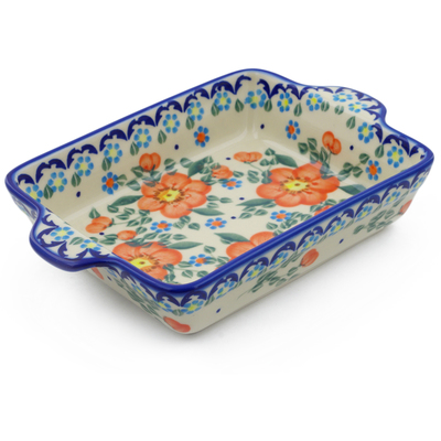 Rectangular Baker with Handles in pattern D26