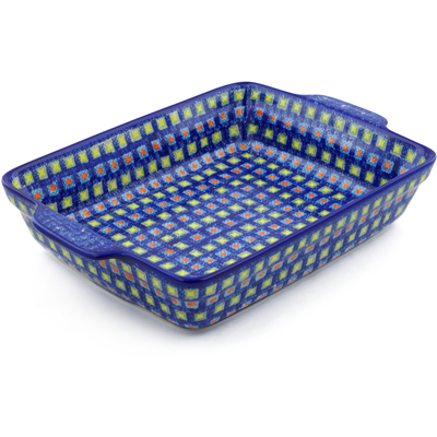 Rectangular Baker with Handles in pattern D3