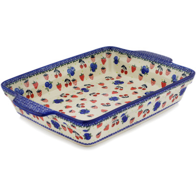 Rectangular Baker with Handles in pattern D465