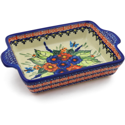 Pattern  in the shape Rectangular Baker with Handles