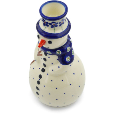 Pattern D274 in the shape Snowman Candle Holder