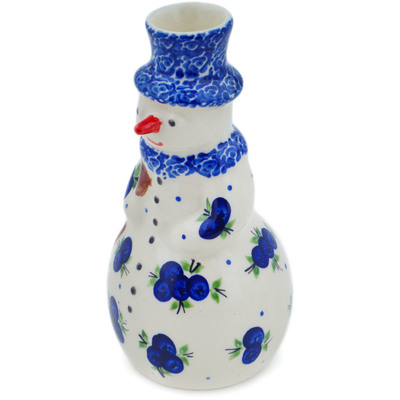 Pattern D343 in the shape Snowman Candle Holder