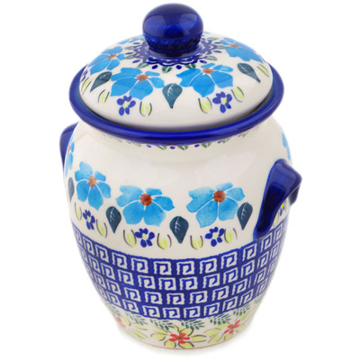 Pattern D198 in the shape Jar with Lid and Handles