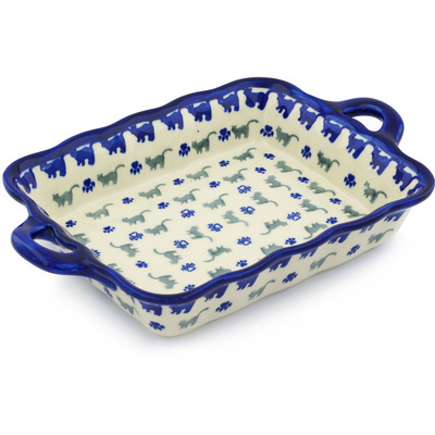 Rectangular Baker with Handles in pattern D105