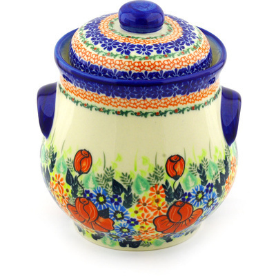 Jar with Lid and Handles in pattern D117