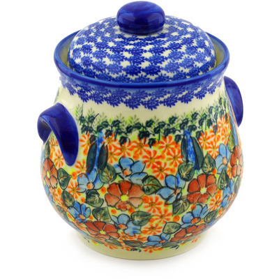 Jar with Lid and Handles in pattern D111