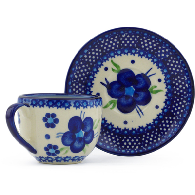 Espresso Cup with Saucer in pattern D1