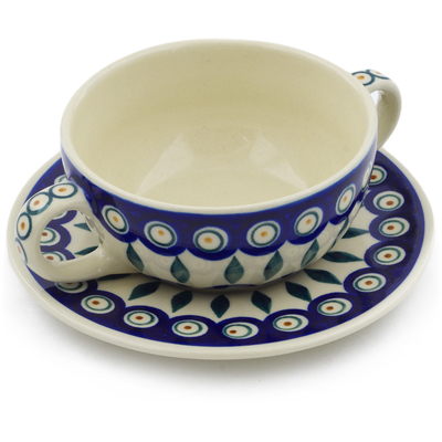 Pattern D22 in the shape Bouillon Cup with Saucer