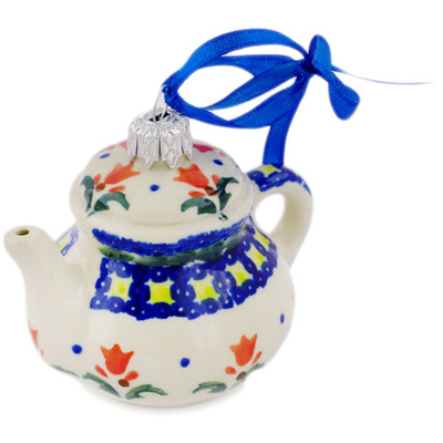 Pattern D7 in the shape Teapot Ornament
