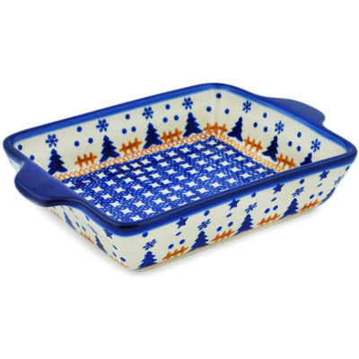 Rectangular Baker with Handles in pattern D100