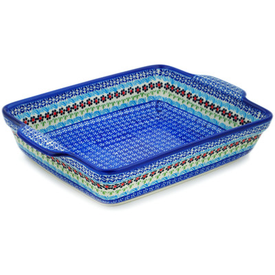 Rectangular Baker with Handles in pattern D263
