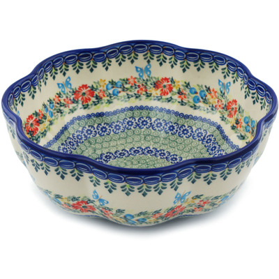 Scalloped Fluted Bowl in pattern D156