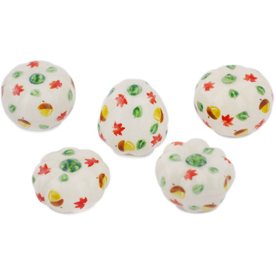Pattern  in the shape Set of Figurine Pumpkins